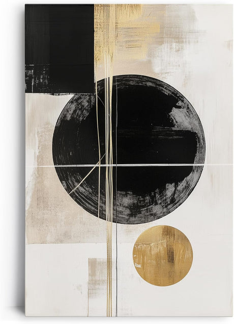Paul Sinus 60x90cm Wandbild Abstrakte Harmonie – Powerdesign trifft Fokuskunstwerk in moderner Kreis- und Linienkomposition