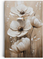 Paul Sinus 60x90cm Wandbild Blütenpracht in Beige – Florale Meisterkunst mit ausdrucksstarker Blume