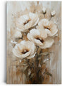 Paul Sinus 60x90cm Wandbild Blütenzauber in Beige – Exklusive Wohnkunst mit natürlicher Schönheit Blume