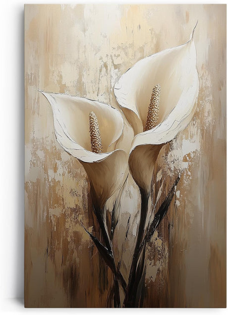 Paul Sinus 60x90cm Wandbild Calla in Creme – Stilvolle Eleganz in floraler Perfektion Blume