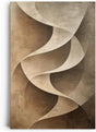 Paul Sinus 60x90cm Wandbild, Eindrucksvolle Eleganz in Spirale – Abstrakte Kunst in Braun und Creme