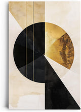 Paul Sinus 60x90cm Wandbild Golden Motion – Powerdesign und Fokusgeometrie im modernen Kreis-Stil auf Leinwand