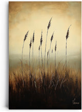 Paul Sinus 60x90cm Wandbild Gräser im Abendlicht – Naturstille in warmem Licht mit floraler Blume