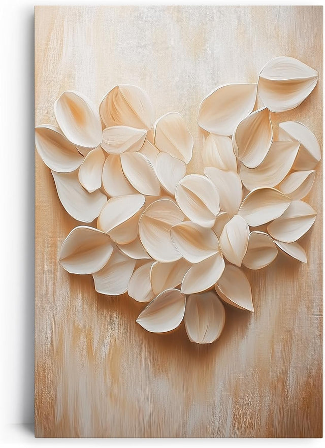 Paul Sinus 60x90cm Wandbild Herz aus Blütenblättern – Emotionale Wanddekoration mit natürlicher Blume