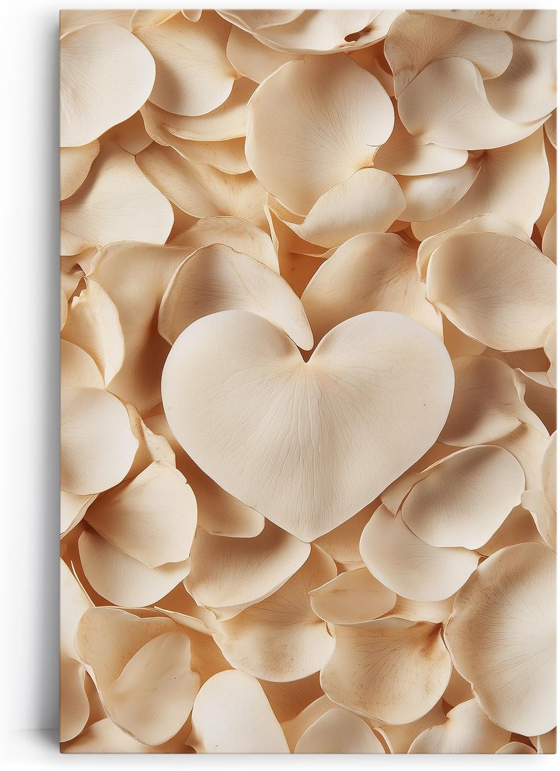 Paul Sinus 60x90cm Wandbild Herz aus Blütenblättern – Romantisches Design mit floraler Raffinesse Blume