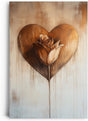 Paul Sinus 60x90cm Wandbild Herzensrose in Kupfer – Ausdrucksvolle Wandkunst mit stilisierter Blume