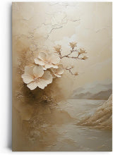 Paul Sinus 60x90cm Wandbild Magie der Blüte am See – Verträumte Landschaftskunst mit floraler Eleganz Blume