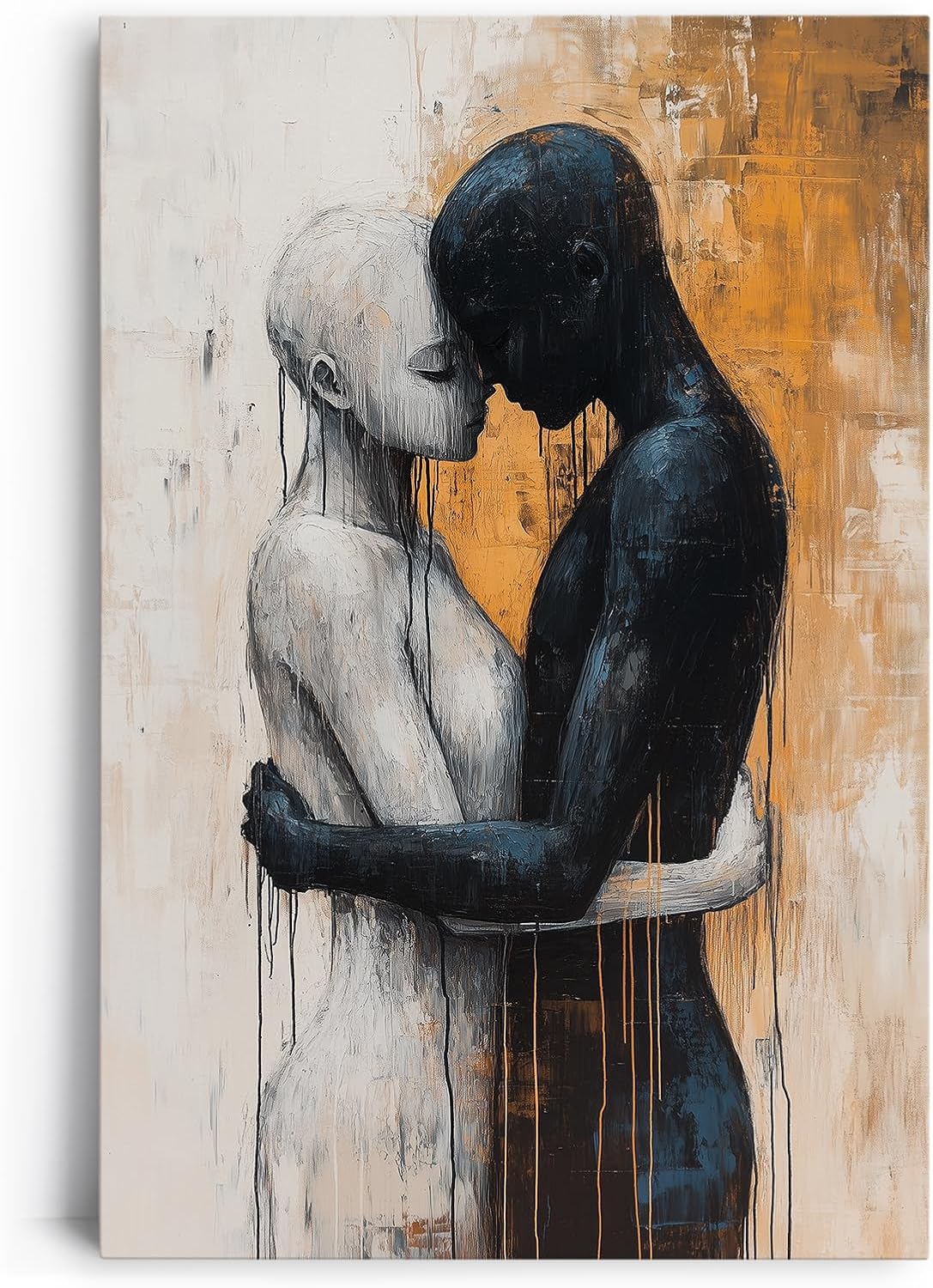 Paul Sinus 60x90cm Wandbild Magische Verbindung – Ausdrucksstarke Umarmung als emotionales Kunstwerk für deine Raumgestaltung