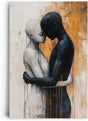 Paul Sinus 60x90cm Wandbild Magische Verbindung – Ausdrucksstarke Umarmung als emotionales Kunstwerk für deine Raumgestaltung