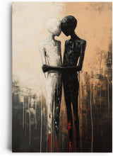 Paul Sinus 60x90cm Wandbild Pure Emotion – Ausdrucksvolle Umarmung als tiefgründiges Fokuskunstwerk auf Leinwand