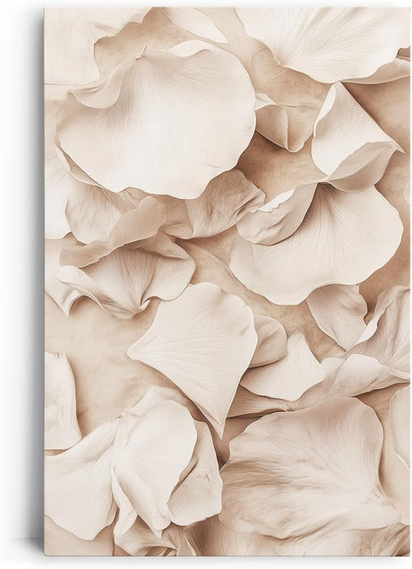 Paul Sinus 60x90cm Wandbild Rosenblätter in Beige – Sanfte Natürlichkeit mit floraler Detailkraft Blume