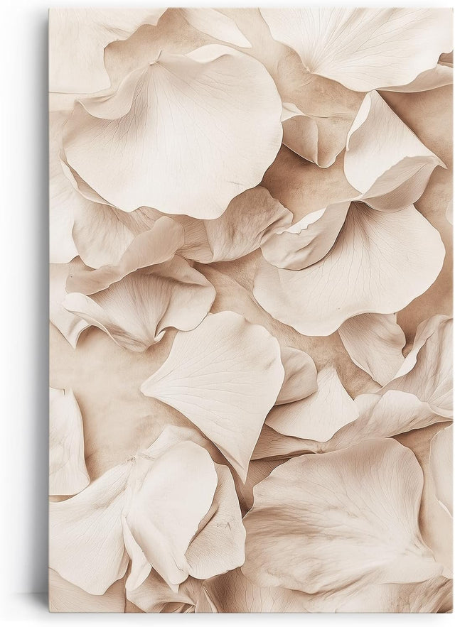 Paul Sinus 60x90cm Wandbild Rosenblätter in Beige – Sanfte Natürlichkeit mit floraler Detailkraft Blume