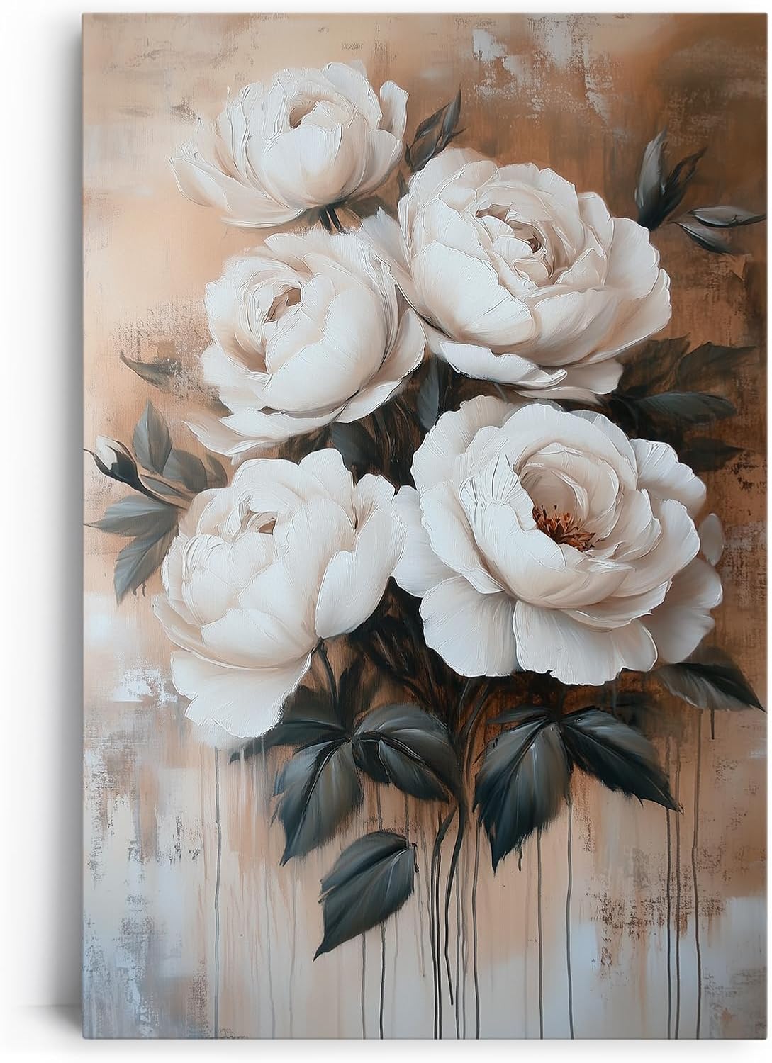 Paul Sinus 60x90cm Wandbild Rosenpracht in Beige – Eindrucksvolle Blütenvielfalt mit stilvoller Blume