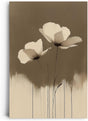 Paul Sinus 60x90cm Wandbild Sanfte Blüten in Sepia – Minimalistische Eleganz mit floraler Harmonie Blume