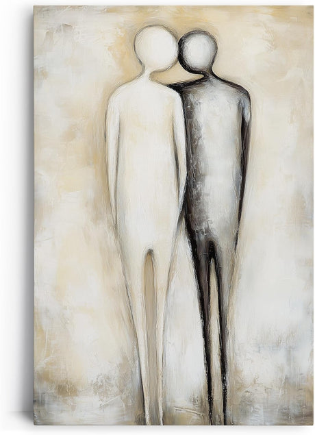 Paul Sinus 60x90cm Wandbild Stille Harmonie – Minimalistische Nähe als berührendes Fokuskunstwerk auf Leinwand erleben