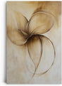 Paul Sinus 60x90cm Wandbild Tanz der Blüten in Beige – Schwungvolle Leichtigkeit mit moderner Blume
