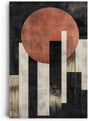 Paul Sinus 60x90cm Wandbild Visionäre Balance – Kraftvolles Fokuskunstwerk mit abstraktem Sonnenmotiv und Struktur