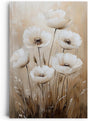 Paul Sinus 60x90cm Wandbild Zarte Blütenpoesie in Beige – Stilvolle Naturharmonie mit floraler Eleganz Blume