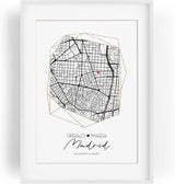 Paul Sinus Bilderrahmen anpassbar mit deinen GPS Koordinaten und Namen. 30cm x 42cm Holz Wechselrahmen mit Glas und Passepartout. Einzigartiges Geschenk. (ohne Rahmen)