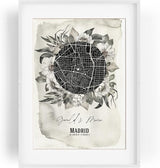 Paul Sinus Bilderrahmen einzigartig mit deinen GPS Koordinaten und Namen. 30cm x 42cm Holz Wechselrahmen mit Glas und Passepartout. Wanddekoration. (ohne Rahmen)