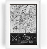 Paul Sinus individueller Bilderrahmen mit deinen GPS Koordinaten und Namen. 30cm x 42cm Holz Wechselrahmen mit Glas und Passepartout. Geschenkidee. Vintage (ohne Rahmen)