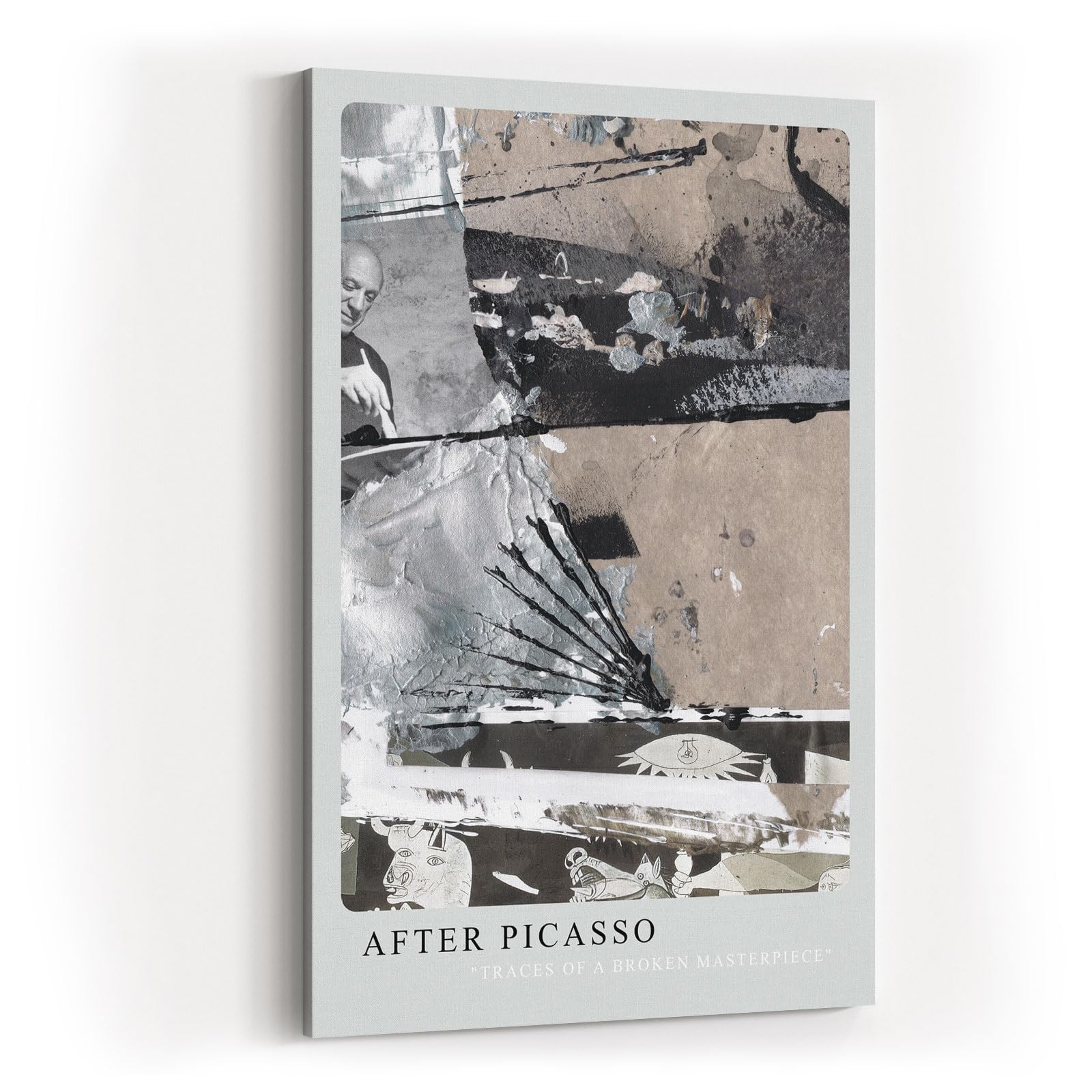 Paul Sinus Kunstdruck 40x60cm After Picasso mit künstlerischer Collage und zitathafter Ästhetik