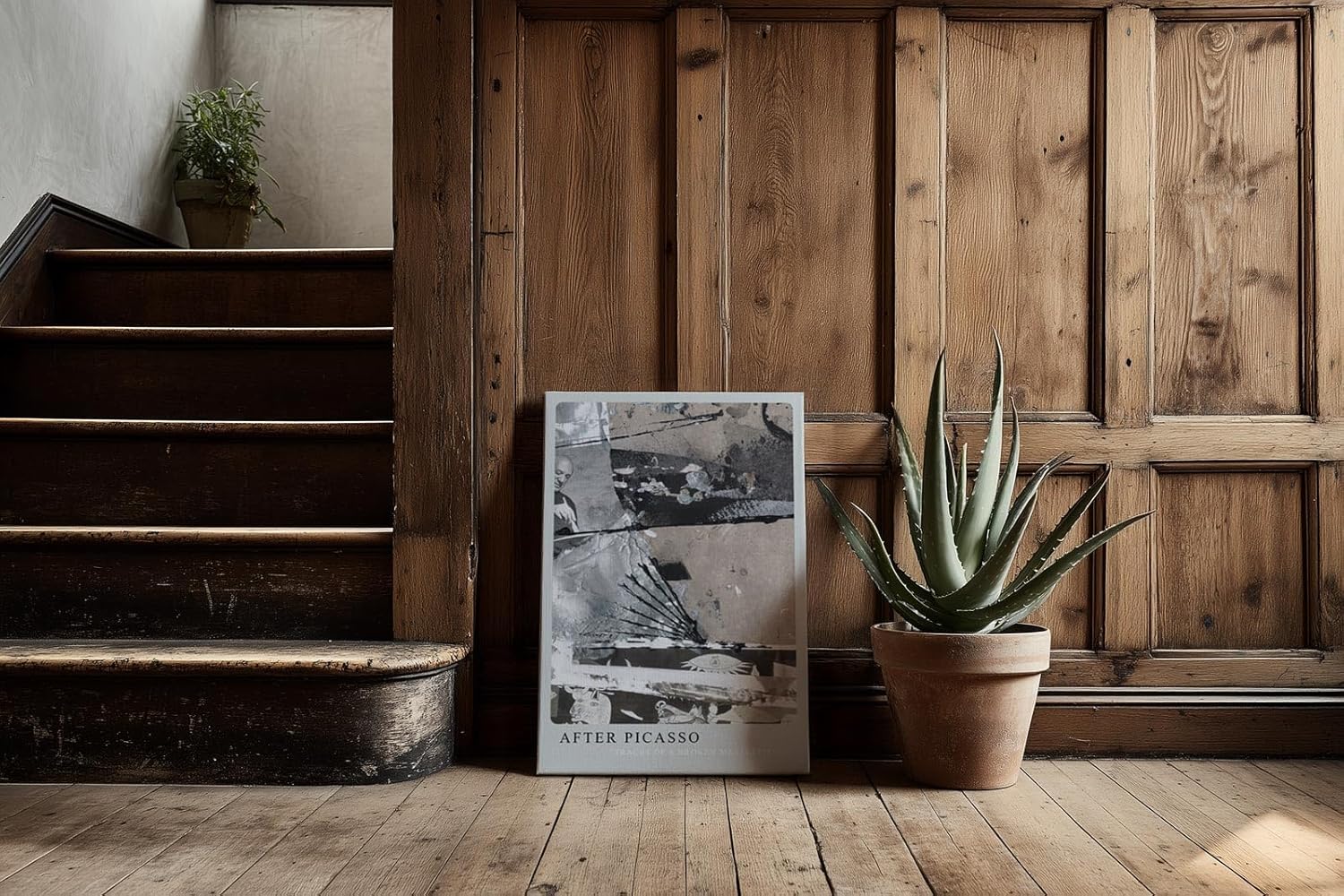 Paul Sinus Kunstdruck 40x60cm After Picasso mit künstlerischer Collage und zitathafter Ästhetik