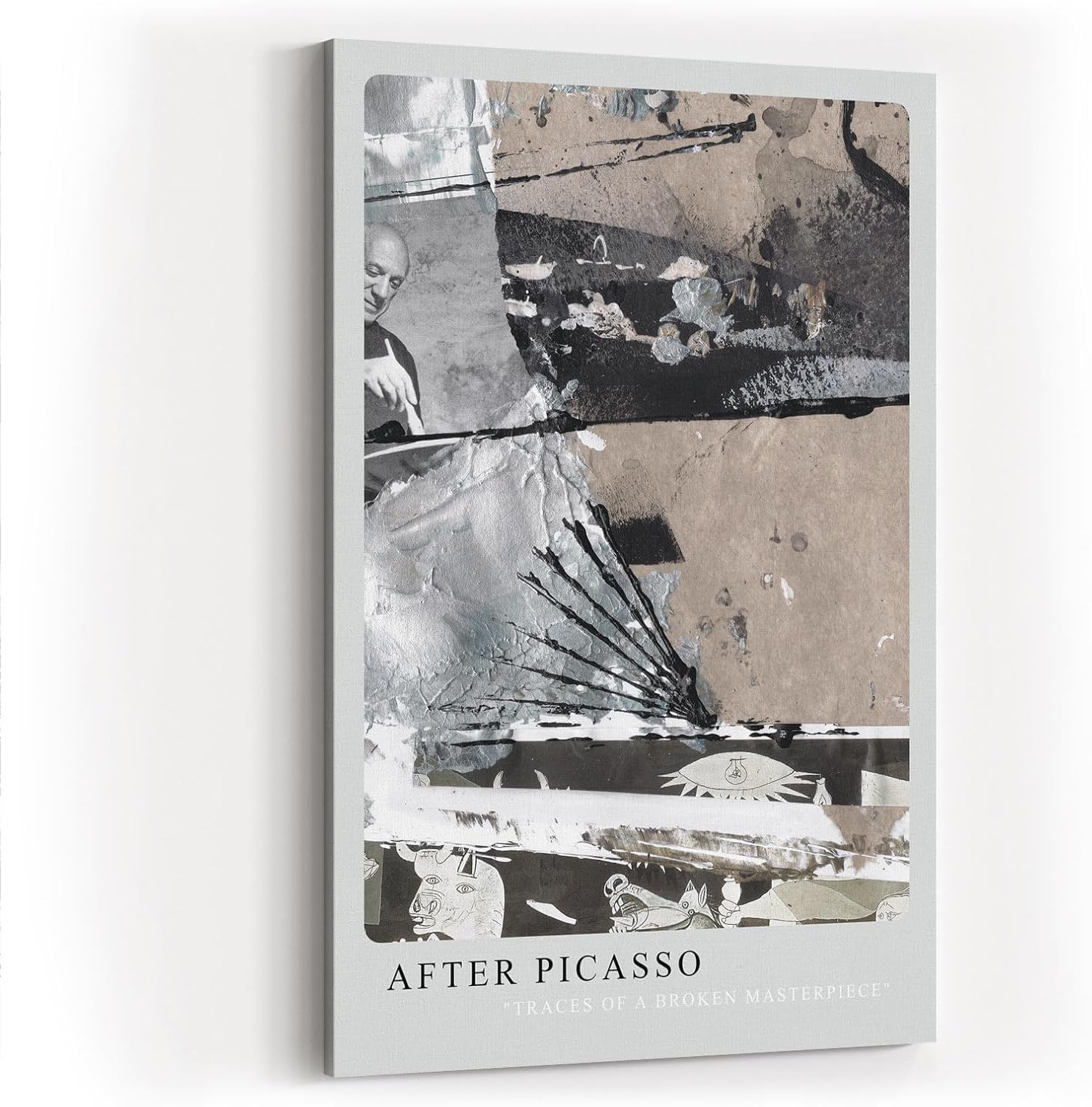 Paul Sinus Kunstdruck 40x60cm After Picasso mit künstlerischer Collage und zitathafter Ästhetik