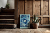 Paul Sinus Kunstdruck 40x60cm Agave Naturstruktur stachelig Pflanze Makro blau Armored Bloom