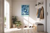 Paul Sinus Kunstdruck 40x60cm Agave Naturstruktur stachelig Pflanze Makro blau Armored Bloom