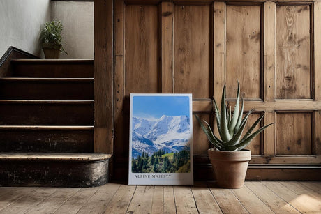 Paul Sinus Kunstdruck 40x60cm Alpine Majesty Schneebedeckte Alpenlandschaft Where Snow Touches the Sky