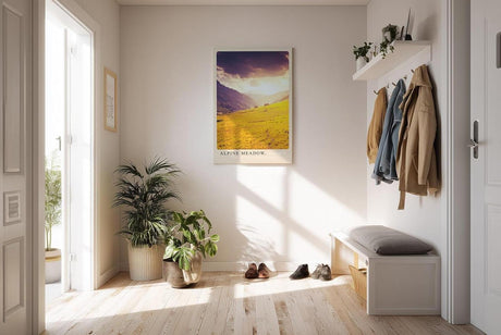 Paul Sinus Kunstdruck 40x60cm Alpine Meadow – goldene Bergwiese in abendlichem Licht in Österreich