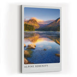 Paul Sinus Kunstdruck 40x60cm Alpine Serenity Bergsee Spiegelung Alpen Sonnenlicht Stille Naturidylle