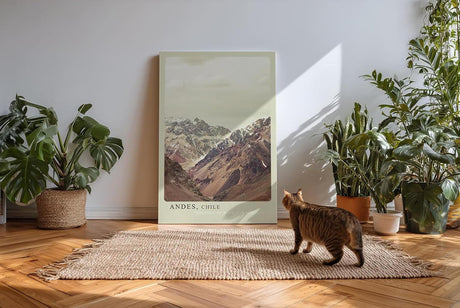 Paul Sinus Kunstdruck 40x60cm Andes – Erhabene Berglandschaft Chiles mit mineralischer Farbstruktur