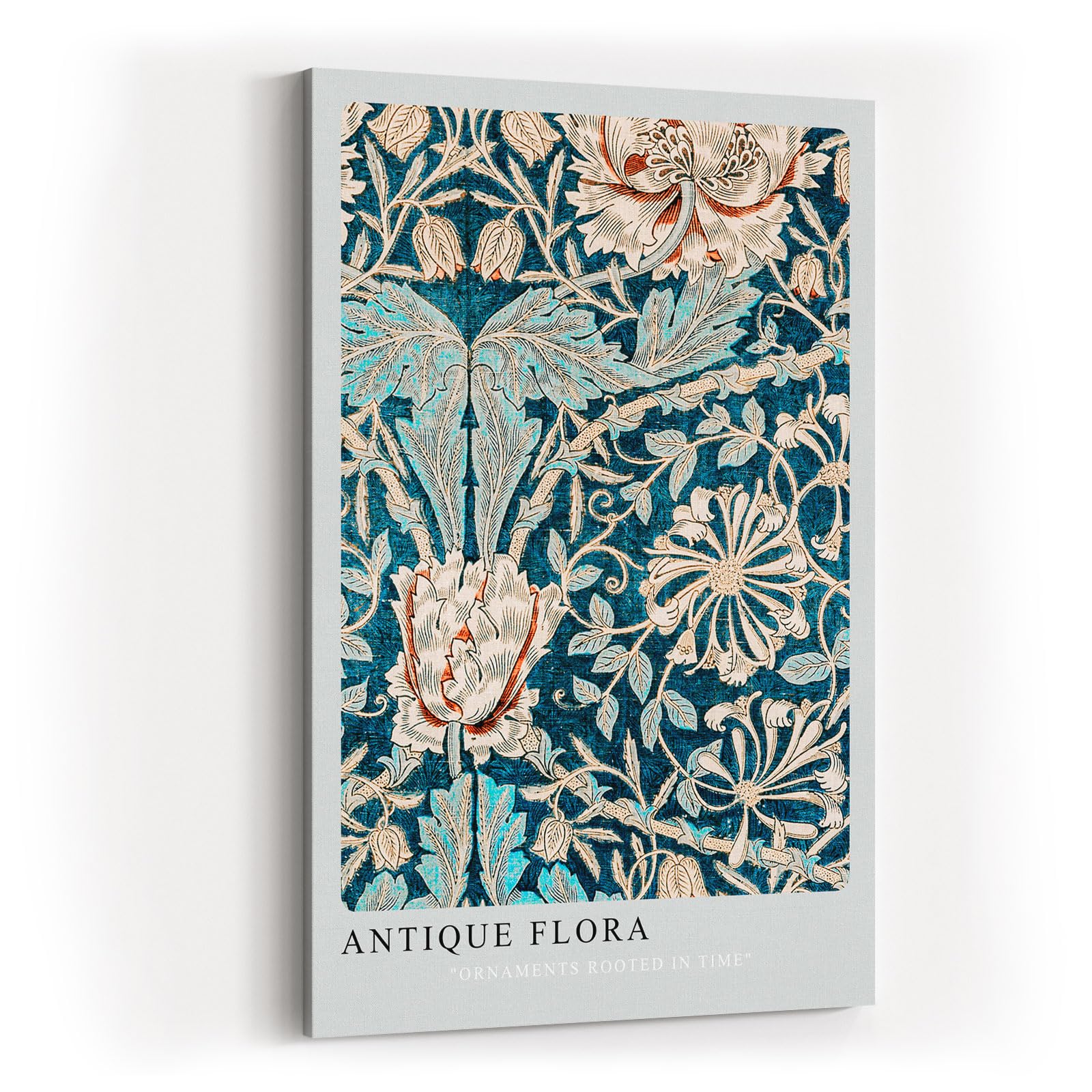 Paul Sinus Kunstdruck 40x60cm Antique Flora nostalgisches Blumenornament mit klassischem Charme und filigraner Struktur