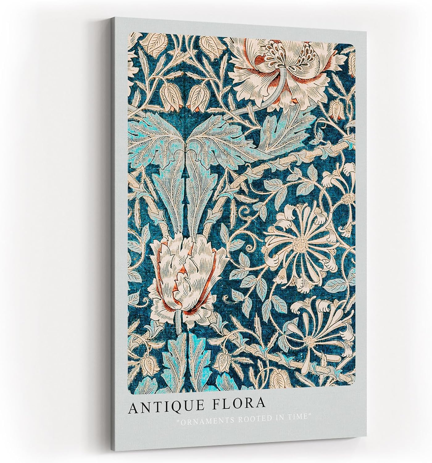 Paul Sinus Kunstdruck 40x60cm Antique Flora nostalgisches Blumenornament mit klassischem Charme und filigraner Struktur