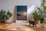 Paul Sinus Kunstdruck 40x60cm Atlantic Coast Portugal – Sonnenuntergang über atlantischer Bucht in dramatischem Licht