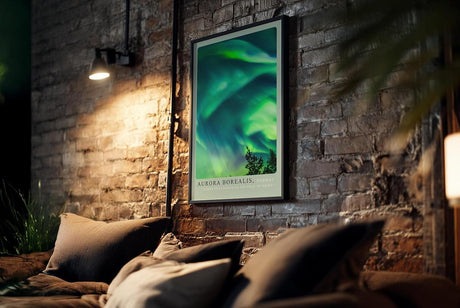 Paul Sinus Kunstdruck 40x60cm Aurora Borealis über Norwegen – Farben der Nacht am Himmel eingefangen