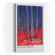 Paul Sinus Kunstdruck 40x60cm Autumn Forest Canada herbstlicher Wald mit rotem Laub und tiefen Baumstämmen in Kontraststimmung