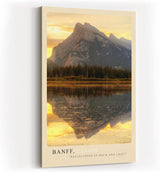 Paul Sinus Kunstdruck 40x60cm Banff Kanada See Berge Sonnenuntergang Spiegelung Natur Banff Canada