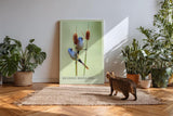 Paul Sinus Kunstdruck 40x60cm Bartmeisen auf Schilfrohr – natürliche Harmonie in zarter Komposition