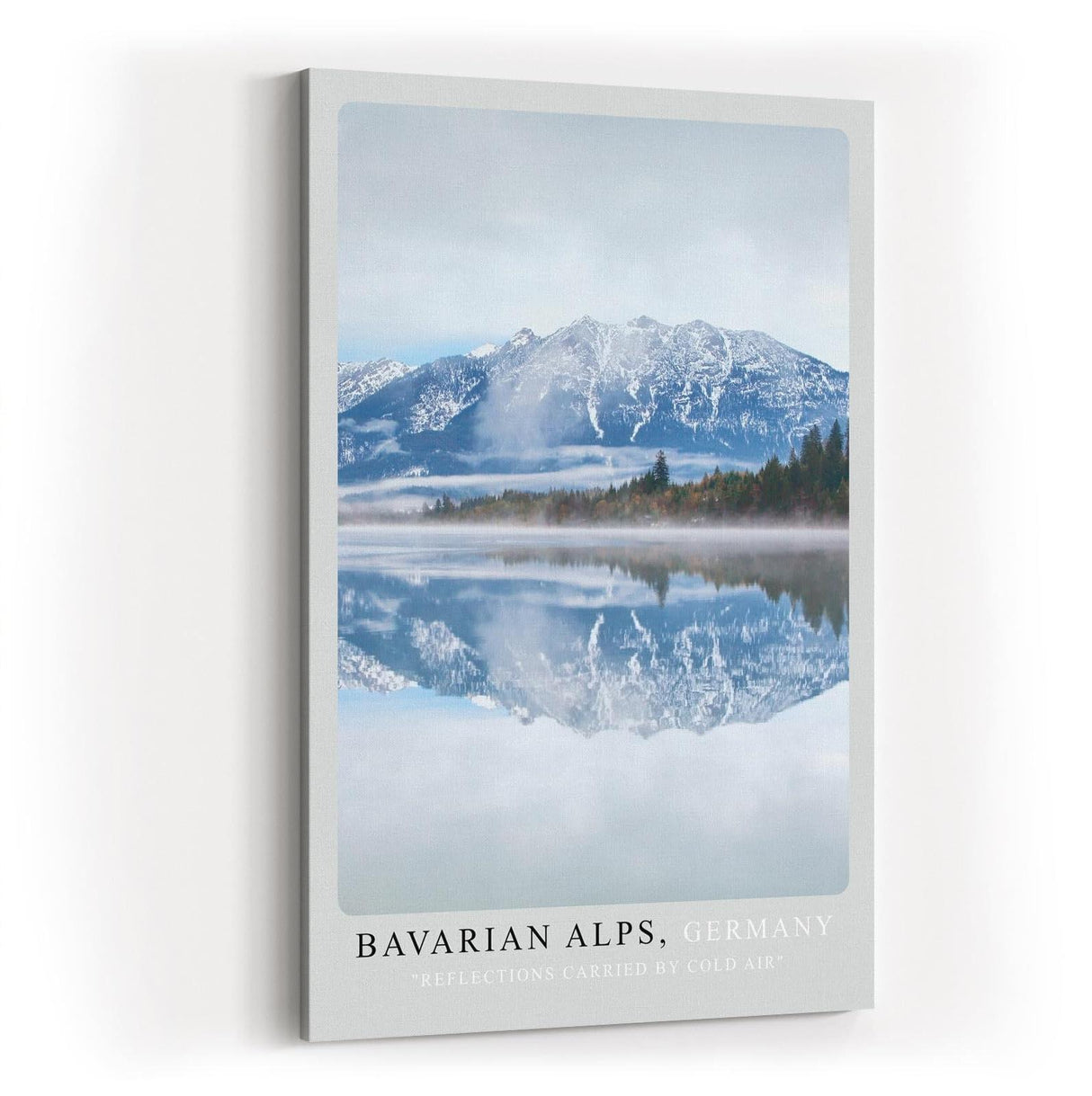 Paul Sinus Kunstdruck 40x60cm Bavarian Alps Germany Bergsee Spiegelung Alpen Natur Himmel Schnee