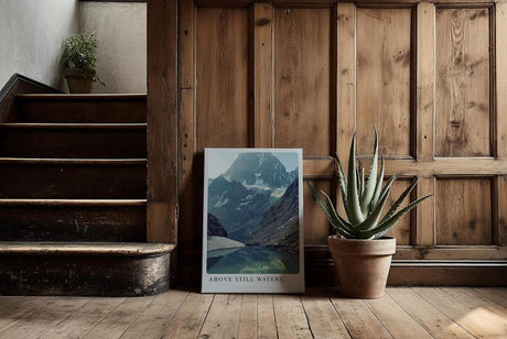 Paul Sinus Kunstdruck 40x60cm Bergsee Alpen Stille Wasser Spiegelung Natur Gletscher Above Still Waters