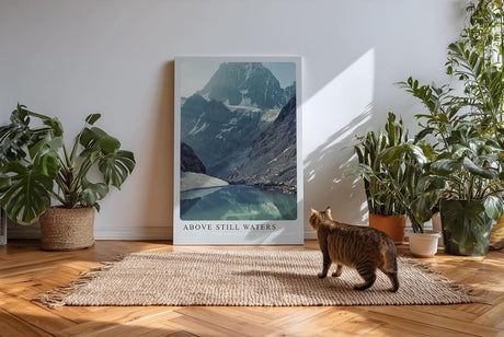 Paul Sinus Kunstdruck 40x60cm Bergsee Alpen Stille Wasser Spiegelung Natur Gletscher Above Still Waters