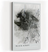 Paul Sinus Kunstdruck 40x60cm Black Script Schrift Asche Grau Text Kunst Worte Bewegung