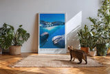 Paul Sinus Kunstdruck 40x60cm Blue Playground Delfine im klaren Ozean unter Wasser und Sonnenlicht