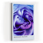 Paul Sinus Kunstdruck 40x60cm Blume Makro Blau Lila Rose Dunkelheit Lichtspiel Midnight Bloom
