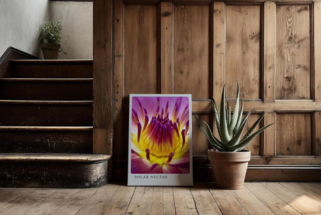 Paul Sinus Kunstdruck 40x60cm Blume Makro Gelb Pink Lila Lotus Blüte Solar Nectar