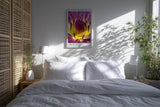 Paul Sinus Kunstdruck 40x60cm Blume Makro Gelb Pink Lila Lotus Blüte Solar Nectar