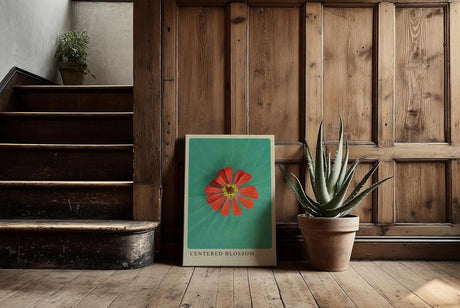 Paul Sinus Kunstdruck 40x60cm Blume Makro Lotus Balance grün rot Centered Blossom